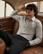 Pehanoge Tigris Indica Embroidered Giza Cotton Shirt | Signature Embroidery Collection