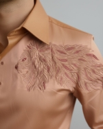 Pehanoge Regal Mane Giza Cotton Shirt | Signature Embroidery Collection