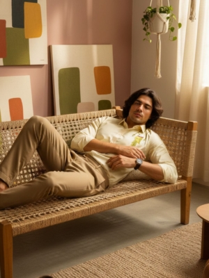 Pehanoge Suncrest Avian Embroidered Giza Cotton Shirt | Signature Embroidered Collection