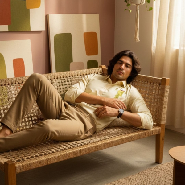 Pehanoge Suncrest Avian Giza Cotton Shirt | Luxury Bird Embroidery | Premium Tailored Fit