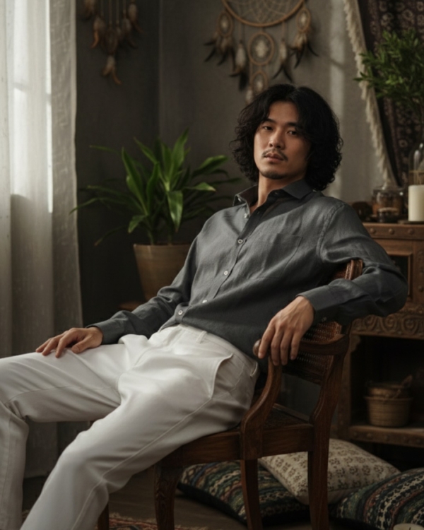 Pehanoge Graphite Grey Linen Shirt | Collector's Edition Linen Collection