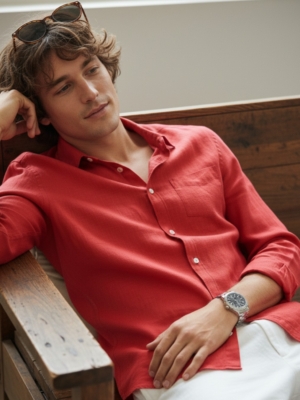 Pehanoge Terracotta Linen Shirt | Collector's Edition Linen Collection