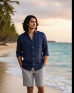 Pehanoge Navy Linen Shirt | Collector's Edition Linen Collection
