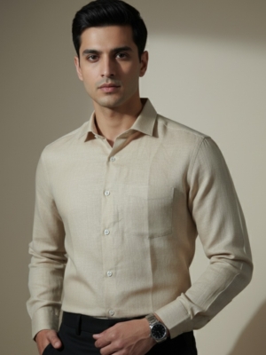 Pehanoge Taupe Linen Shirt | Collector's Edition Linen Collection