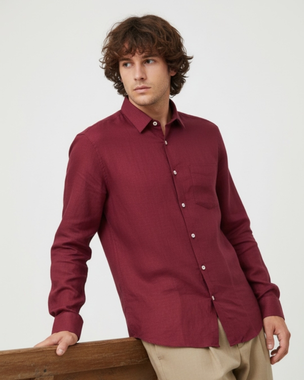 Pehanoge Merlot Linen Shirt | Collector's Edition Linen Collection