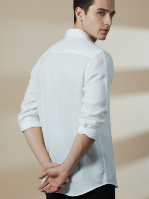 Pehanoge Winter White Linen Shirt
