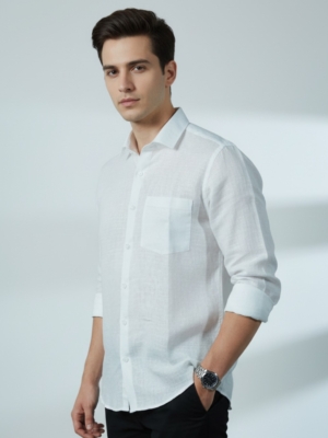 Pehanoge Winter White Linen Shirt | Collector's Edition Linen Collection