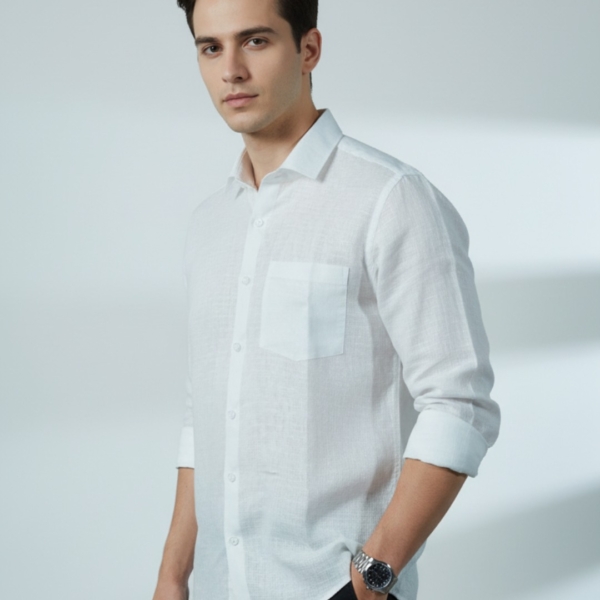 Pehanoge Winter White Linen Shirt