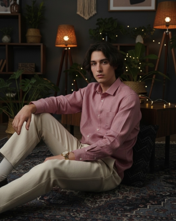 Pehanoge Dusty Rose Linen Shirt | Collector's Edition Linen Collection