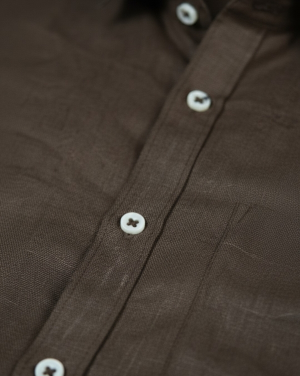 Pehanoge Mocha Linen Shirt | Collector's Edition Linen Collection