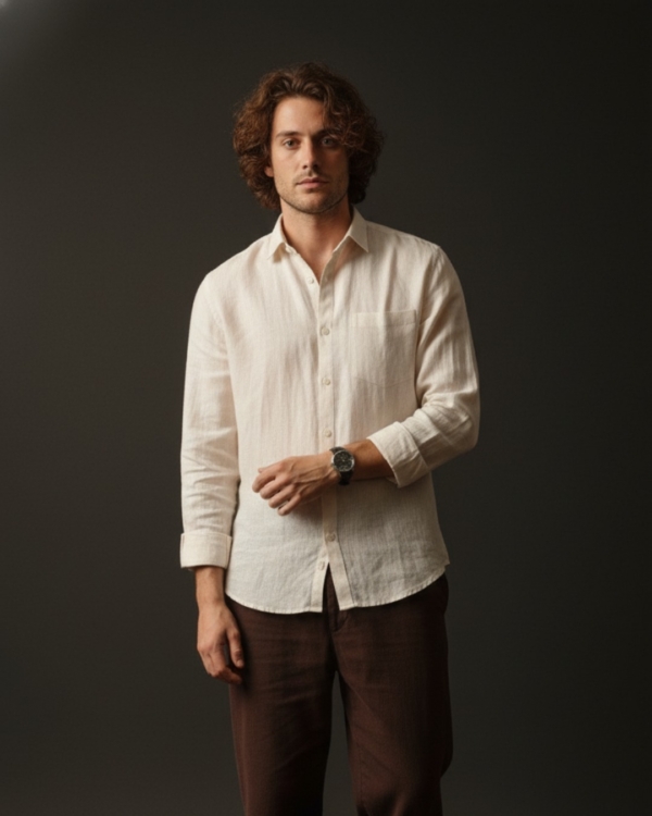 Pehanoge Sandstone Linen Shirt | Collector's Edition Linen Collection