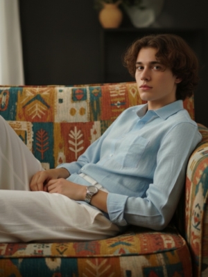 Pehanoge Sky Linen Shirt | Collector's Edition Linen Colllection