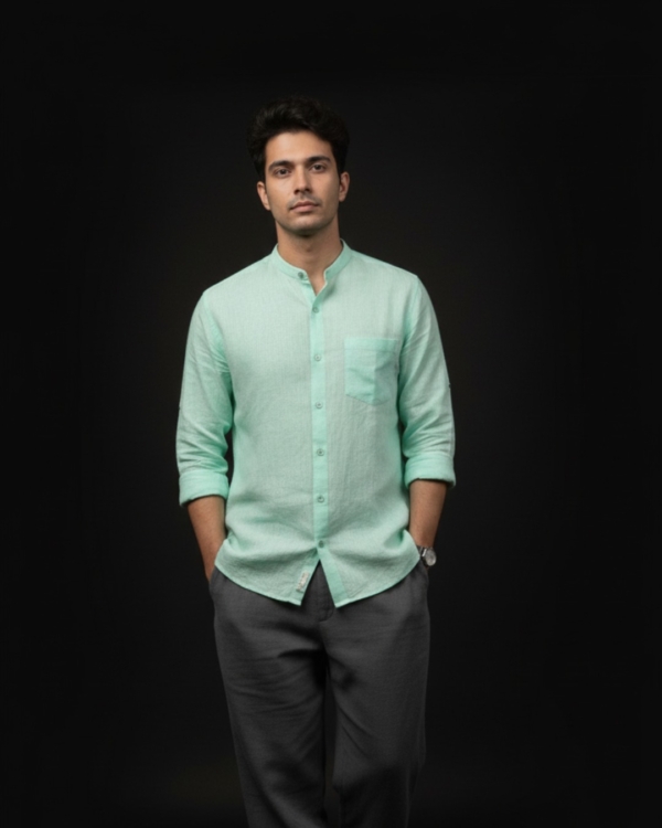 Pehanoge Mint Tide Linen Shirt | Collector's Edition Linen Collection