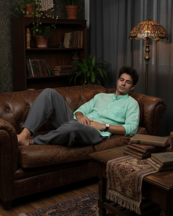 Pehanoge Mint Tide Linen Shirt | Collector's Edition Linen Collection