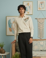 Pehanoge Twinsong Embroidery Giza Cotton Shirt | Signature Embroidery Edition