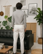 Pehanoge Achromatic Giza Cotton Shirt | Signature Monochrome Collection