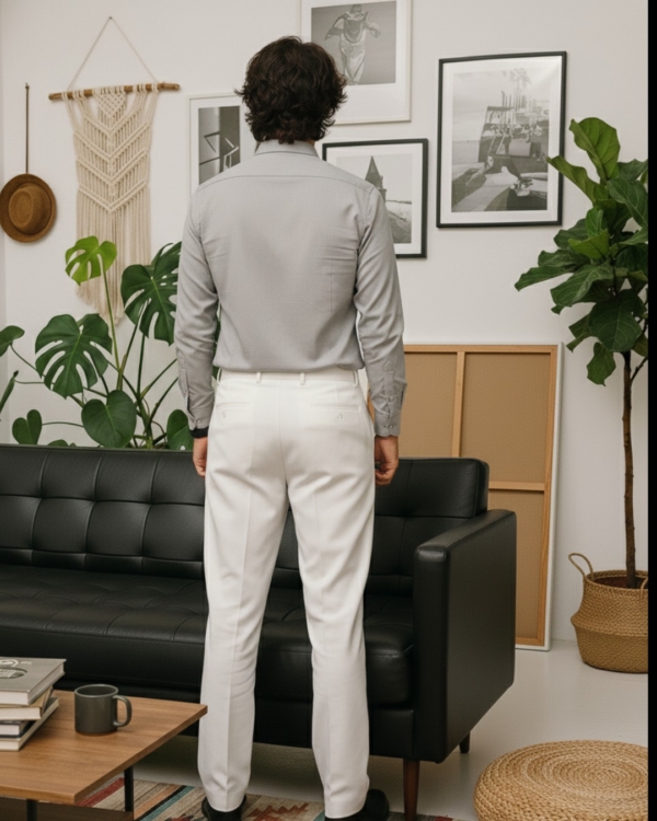 Pehanoge Achromatic Giza Cotton Shirt | Signature Monochrome Collection