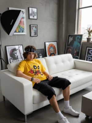 Pehanoge Deadpool Oversized T-Shirt | Silicon-Washed Loop Net Premium DTF | Streetwear Edition