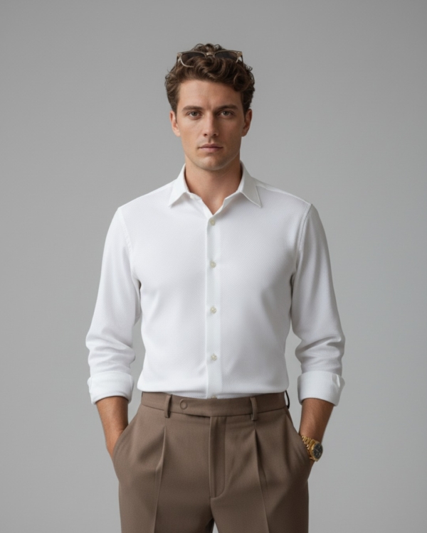 Pehanoge Eminence Shirt | Super Prime Cotton Self-Print Shirt | Signature Treasure Edition