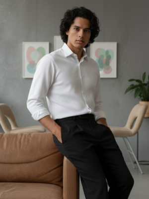 Pehanoge Galaxial Shirt | Super Prime Cotton Self-Print Shirt | Signature Treasure Edition