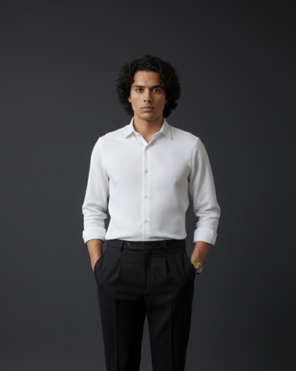 Pehanoge Galaxial Shirt | Super Prime Cotton Self-Print Shirt | Signature Treasure Edition