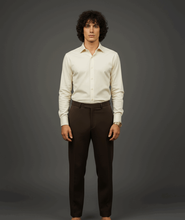 Pehanoge Ivory Elite Giza Cotton Shirt | Signature Monochrome Collection