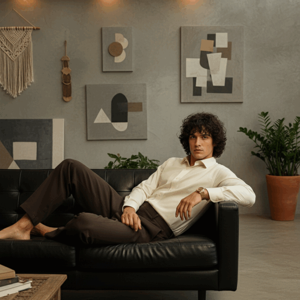 Pehanoge Ivory Elite Giza Cotton Shirt | Premium Giza Cotton | Signature Monochrome Collection