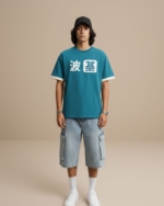 Pehanoge 波基 Oversized T-Shirt | Silicon-Washed Loop Net Premium DTF | Streetwear Edition