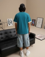 Pehanoge 波基 Oversized T-Shirt | Silicon-Washed Loop Net Premium DTF | Streetwear Edition