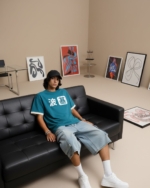 Pehanoge 波基 Oversized T-Shirt | Silicon-Washed Loop Net Premium DTF | Streetwear Edition