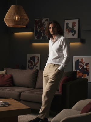 Pehanoge Lucifer Shirt 100% Super Prime Cotton Self-Textured Luxe Edition