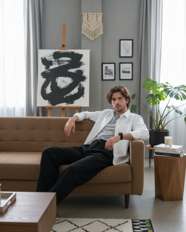 Pehanoge Lustre Shirt | Super Prime Cotton Self-Print Shirt | Signature Treasure Edition