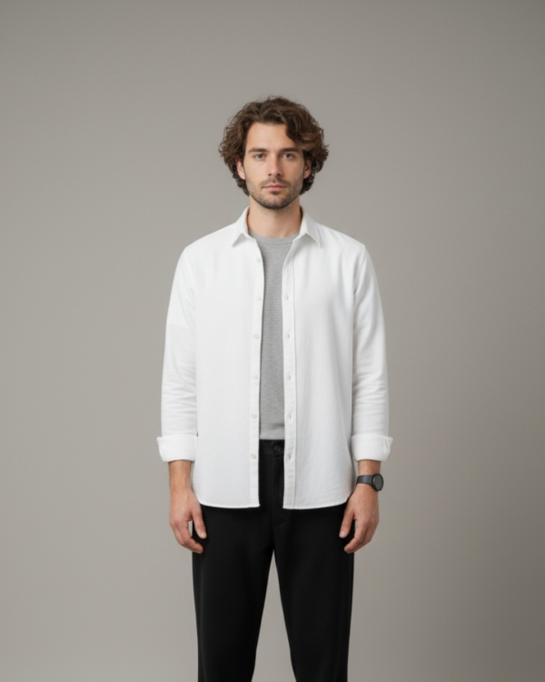 Pehanoge Lustre Shirt | Super Prime Cotton Self-Print Shirt | Signature Treasure Edition