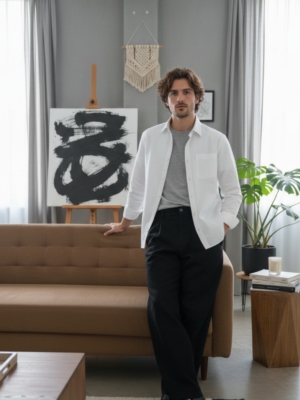 Discover the Pehanoge Lustre Shirt from the Glory Threads Collection crafted from 100% Super Prime Cotton with a refined self-texture and subtle sheen for timeless sophistication.