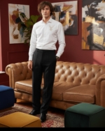 Pehanoge Regal Stag Embroidered Giza Cotton Shirt | Signature Embroidery Collection