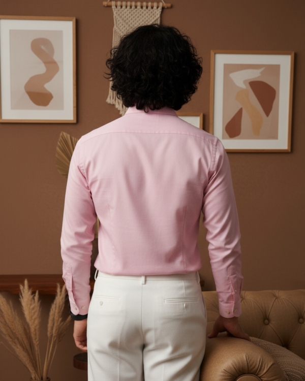 Pehanoge Rosé Bloom Giza Cotton Shirt | Signature Monochrome Collection