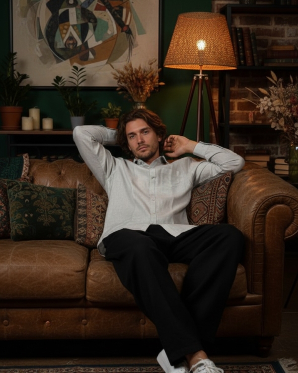 Pehanoge Silver Ash Linen Shirt | Collector's Edition Linen Collection