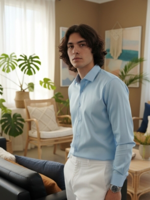 Pehanoge Sky Mist Giza Cotton Shirt Luxury Giza Cotton (6)