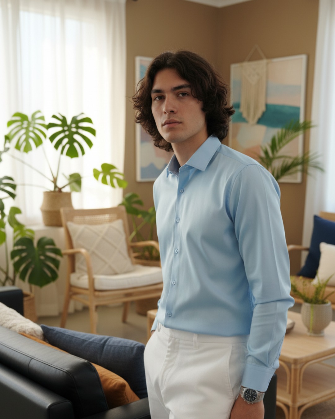 Pehanoge Sky Mist Giza Cotton Shirt Luxury Giza Cotton (6)