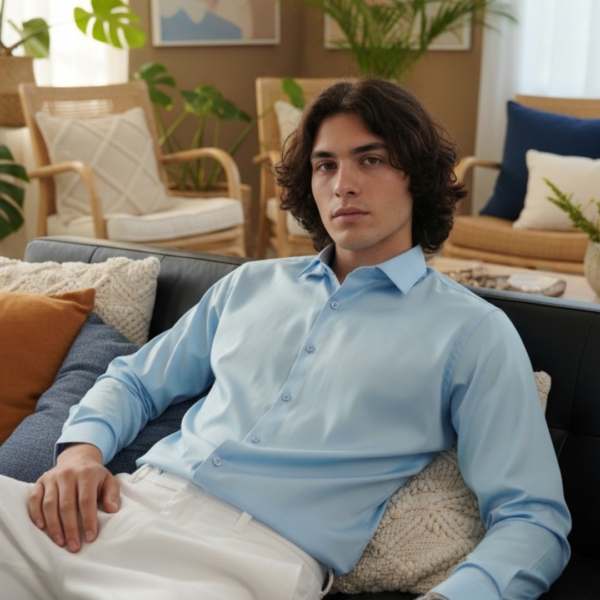 Pehanoge Sky Mist Giza Cotton Shirt Luxury Giza Cotton (6)