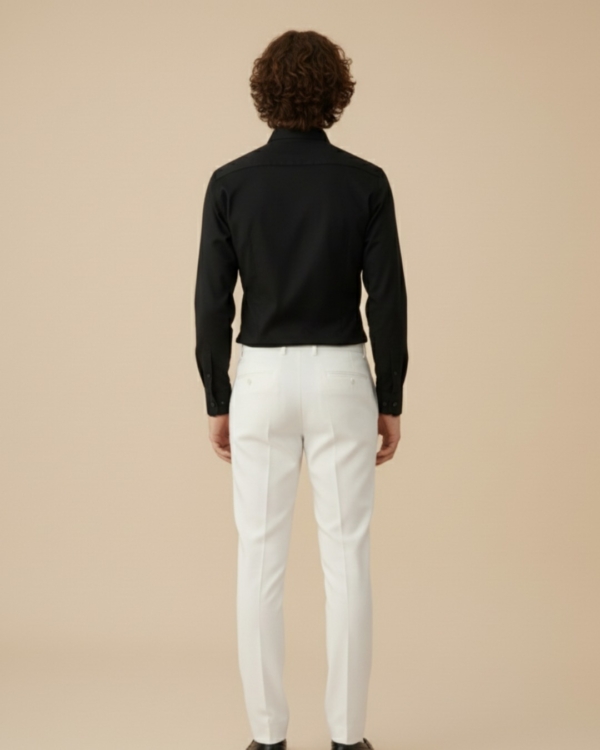 Pehanoge Midnight Noir Giza Cotton Shirt | Signature Monochrome Collection